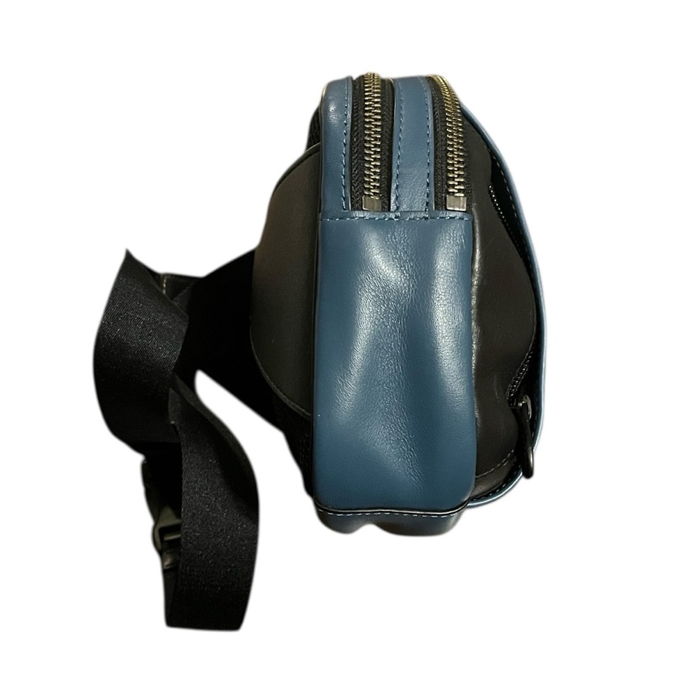Coach Two-Tone Leather Belt Bag in Blue and Black - Picture 6 of 10
